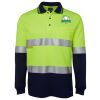 JB's HV L/S (D+N) COTTON BACK POLO LIME/NVY - XS Thumbnail