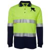 JB's HV L/S (D+N) COTTON BACK POLO LIME/NVY - XS Thumbnail