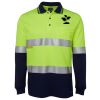 JB's HV L/S (D+N) COTTON BACK POLO LIME/NVY - XS Thumbnail