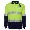JB's HV L/S (D+N) COTTON BACK POLO LIME/NVY - XS Thumbnail